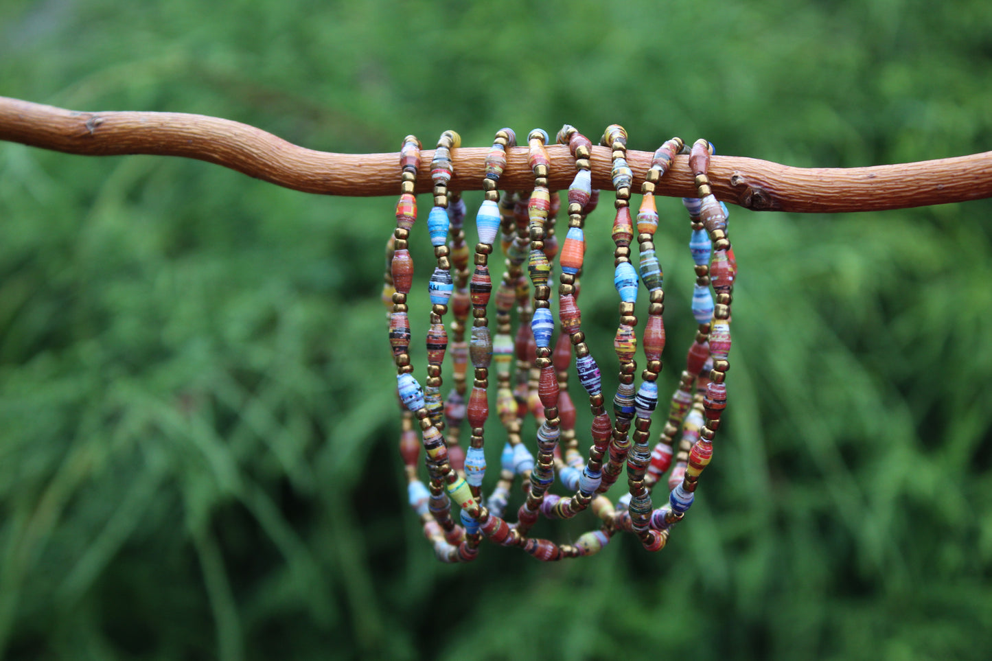 Beads for Joy Handcrafted Paper Bead Necklace & Wrap Bracelet